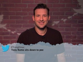Tony Romo reads a mean tweet on Jimmy Kimmel Live!