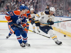 Connor McDavid plays just once this coming week. Sabres' Marcus Foligno plays five times. Who would you rather have in your lineup? It's not as obvious an answer as you might think. (Postmedia Network files)