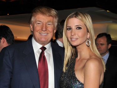 Donald Trump and Ivanka Trump attend the "The Trump Card: Playing to Win in Work and Life" book launch celebration at Trump Tower on Oct. 14, 2009 in New York City.  (Andrew H. Walker/Getty Images)