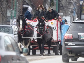West Broadway's tenth Annual Snoball Winter Wonderland took place in Winnipeg today. Sleigh rides through the neighbourhood were available, free of charge. Saturday, February 4, 2017. CHRIS PROCAYLO/Winnipeg Sun/Postmedia Network