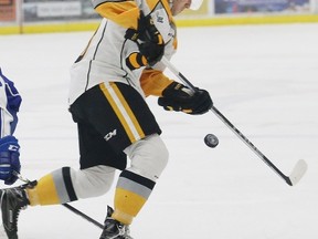 Anthony Salinitri and the Sarnia Sting bounced back from a pair of lacklustre defeats with a 5-2 victory Saturday night in Barrie against the Colts. The Sting return to action Friday at home against Oshawa.