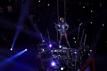Lady Gaga performs during the Pepsi Zero Sugar Super Bowl LI Halftime Show at NRG Stadium on February 5, 2017 in Houston, Texas.  (Photo by Mike Ehrmann/Getty Images)