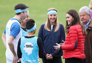 LONDON, ENGLAND - FEBRUARY 05:  Catherine, Duchess of Cambridge joins Team Heads Together at a London Marathon Training Day at the Queen Elizabeth II Olympic Park on February 5, 2017 in London,  England.  (Photo by Chris Jackson/Getty Images)