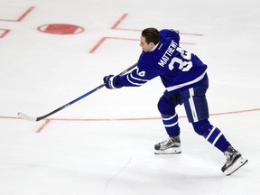 Auston Matthews of the Toronto Maple Leafs competes in the DraftKings NHL Accuracy Shooting event during the 2017 Coors Light NHL All-Star Skills Competition at STAPLES Center on January 28, 2017 in Los Angeles. (Sean M. Haffey/Getty Images)