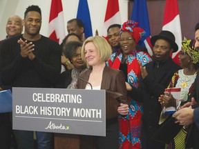 Premier Rachel Notley commenced the celebration of Black History Month in Alberta during a press conference in Edmonton on Jan. 31. | Contributed photo/Government of Alberta