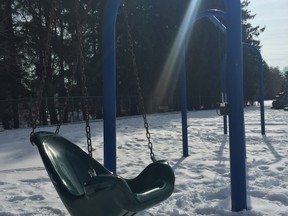 Accessible swings, like this one at Pinafore Park in St. Thomas, could be coming to a playground near you if Elgin county's accessibility advisory committee has its way. The county is in the midst of an accessible playground consultation to gather public input on the outdoor spaces. The document will give municipalities a guideline for developing or redeveloping playgrounds so that all children, regardless of physical ability, can play together. (Jennifer Bieman/Times-Journal)