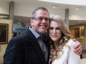 Maslyn Dansereau is being recognized by Alberta Health Services Emergency Medical Services (AHS EMS) for her quick thinking and actions that saved her father Martin Dansereau's life. Taken on Monday February 6, 2017 in Edmonton.