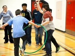 Students from Vermilion, Mannville and Clandonald participate in the seventh annual VIBE Day at JR Robson School on Monday, January 30, 2017, in Vermilion, Alta. Taylor Hermiston/Vermilion Standard/Postmedia Network.