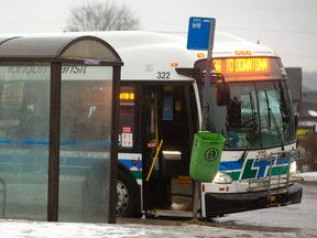 London Transit Commission has started replacing 380 of its bus shelters, now between 18 and 25 years old,  with a new design with stainless steel and glass construction and solar-powered lighting for safety. (MIKE HENSEN, The London Free Press)