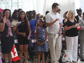 Pearson International Airport Citizenship Ceremony. (Jack Boland/Toronto Sun)