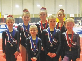 The Jr. Olympics and Rhythmic gymnasts from Brazeau Gymnastics Club