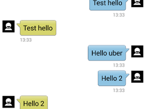 A screenshot of a phone conversation uploaded by Toronto Reddit user MarkShapiero that shows outbound texts containing the word "Uber" weren't sending. (MarkShapiero/Reddit)
