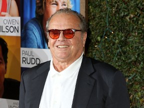 This file photo taken on December 13, 2010 shows actor Jack Nicholson arriving at the premiere of "How do you know" at the Village Theater in Westwood, California. Screen legend Jack Nicholson is to make his first movie since 2010 after being tempted out of retirement with an English-language remake of German dramedy "Toni Erdmann," according to US entertainment media. Paramount Pictures has bought the rights to Maren Ade's Oscar-nominated film with 79-year-old Nicholson, famed for his twisted charm, arching eyebrows and sly drawl, to star alongside Kristen Wiig, Variety magazine reported on February 6, 2017.  (VALERIE MACON/AFP/Getty Images)