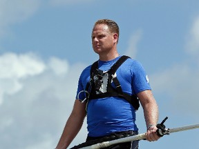 In this June 18, 2013 file photo, high wire performer Nik Wallenda practices in Sarasota, Fla. (AP Photo/Chris O'Meara, File)