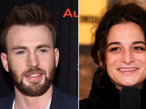 Chris Evans and Jenny Slate. (Getty Images)