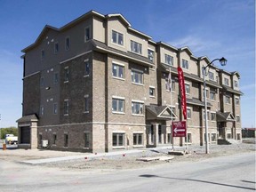 Condos like this low-rise off Longfields Drive in South Nepean are typical in suburban Ottawa now. But they aren't mixed in with street-level shopping.