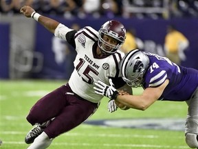 Texas A&M's Myles Garrett (15) is among the top prospects in the upcoming NFL draft. (Eric Christian Smith/AP Photo/Files)