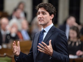 Prime Minister Justin Trudeau answers a question during Question Period in the House of Commons in Ottawa, Wednesday, Feb.8, 2017. THE CANADIAN PRESS/Adrian Wyld