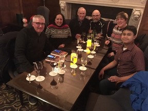 From left to right  Mike Bracuk, Priti Laderoute, Ron MacLean, Michael Laderoute, Carla Corbett, Nic Davis