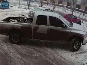 Edmonton police are searching for a light coloured Dodge truck in connection to a fatal shooting on Jan. 21, 2017.
