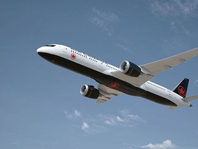 The new Air Canada airplanes will feature black on the underside with Air Canada's Maple Leaf icon on the fin. The aircrafts’ new look was created by design firm Winkreative. (Supplied)