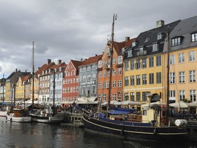 This picture taken on August 30, 2010 shows the district Nyhavn is Copenhagen. AFP PHOTO