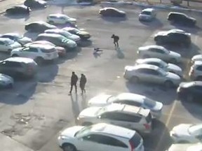 A gunman shoots a teen in a Yorkgate Mall parking lot on Monday, Feb. 6, 2017. (YouTube screengrab)