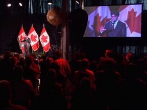 Canadian Defence Minister Harjit Sajjan makes a funding announcement at General Dynamics Land Systems Canada in London, Ontario on Friday February 10, 2017. (MORRIS LAMONT, The London Free Press)