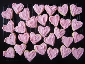 Sugar cookies, valentines day