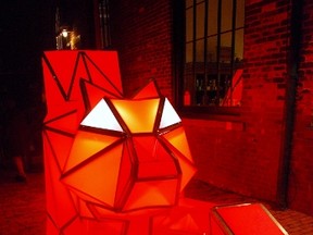 Among the 21 art installations at the Distillery District during the Toronto Light Festival are the Origami Tigers from the Australian Group Laboratory for Visionary Architecture. The tigers have been travelling the world since 2010. (WAYNE NEWTON, Special to Postmedia News)