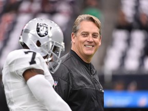In this Saturday, Jan. 7, 2017, file photo, Oakland Raiders coach Jack Del Rio walks on the field before the AFC wild card game in Houston. (AP Photo/Eric Christian Smith, File)