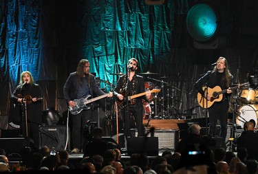 Musical group The Head and the Heart performs "You Got Lucky" at the MusiCares Person of the Year tribute honouring Tom Petty at the Los Angeles Convention Center on Friday, Feb. 10, 2017. (Photo by Chris Pizzello/Invision/AP)