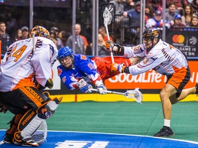 Turner Evans and the Rock are back in action today against the Roughnecks in Calgary. (Ernest Doroszuk/Toronto Sun)