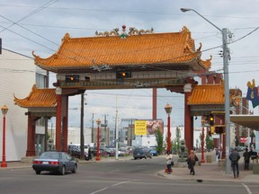 Edmonton's beautiful Chinatown Gate was a gift from Harbin, China. FILE PHOTO