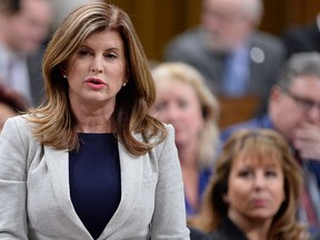 Interim Conservative leader Rona Ambrose rises during Question Period in the House of Commons in Ottawa, Monday, Feb. 6, 2017. THE CANADIAN PRESS/Adrian Wyld