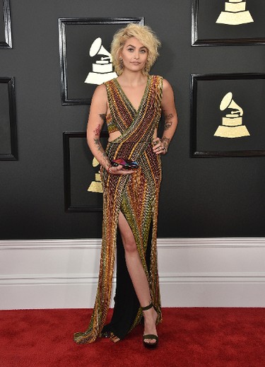 Paris Jackson arrives at the 59th annual Grammy Awards at the Staples Center on Sunday, Feb. 12, 2017, in Los Angeles. (Photo by Jordan Strauss/Invision/AP)