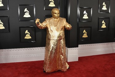 CeeLo Green as his alter ego Gnarly Davidson arrives at the 59th annual Grammy Awards at the Staples Center on Sunday, Feb. 12, 2017, in Los Angeles. (Photo by Jordan Strauss/Invision/AP)