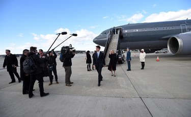 Prime Minister Justin Trudeau arrives in Washington, D.C., on Monday, Feb. 13, 2017. The Prime Minister and U.S. President Donald Trump will hold a one on one meeting today in the Oval Office, and afterwards will be joined by other top officials for a broader meeting about Canada-U.S. relations. THE CANADIAN PRESS/Sean Kilpatrick