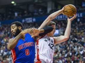 Jakob Poeltl started at power forward for the first time against Detroit. Ernest Doroszuk/Postmedia