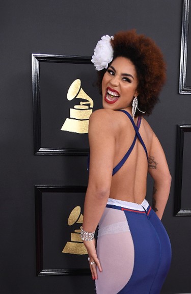 Joy Villa arrives for the 59th Grammy Awards pre-telecast on Feb. 12, 2017, in Los Angeles, California.  (MARK RALSTON/AFP/Getty Images)