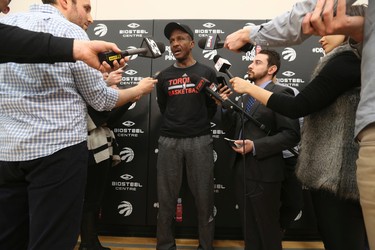 Toronto Raptors coach Dwane Casey responded to the media about a slew of recent loses - including Sunday night. Raptors had a spirited practice in preparation for their game in Chicago against the Bulls on Tuesday night.in Toronto, Ont. on Monday February 13, 2017. Jack Boland/Toronto Sun/Postmedia Network