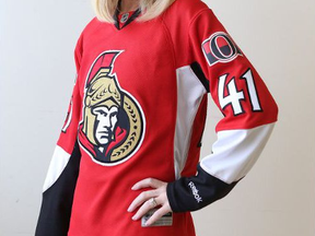Nicholle Anderson was among the wives and girlfriends of the Ottawa Senators who visited some children at CHEO on Monday, Feb 13, 2017. (Tony Caldwell, Postmedia)