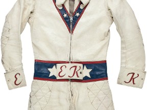 1972-73 Evel Knievel motorcycle leathers worn in multiple performances. (Heritage Auctions/HO)