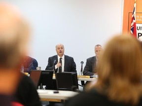 Jason Miller/The Intelligencer
Coun. Mitch Panciuk, pictured here addressing council Monday, withdrew his decision to not attend BDIA meetings. He said his decision to not attend was motivated by recent resignations sparked by disagreements within the board.