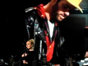 Recording artist Adele performing a tribute to George Michael onstage during The 59th GRAMMY Awards at STAPLES Center on February 12, 2017 in Los Angeles, California. (Photo by Kevork Djansezian/Getty Images)