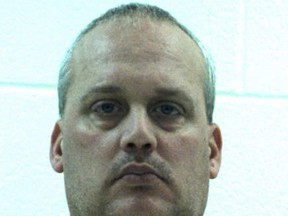 This undated photo provided by the Centre County Correctional Facility shows Jeffrey Sandusky who was charged Monday, Feb. 13, 2017, with multiple charges of sexual offences involving children. (Centre County Correctional Facility via AP)