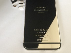 A gold-plated iPhone 6 London & HK Limited Edition case