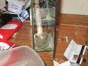 Virden RCMP executed a search warrant at a residence in Virden, Man., 270km west of Winnipeg on Feb. 3, 2017. During the search, police located cocaine, crack cocaine, psilocybin (mushrooms), marihuana, drug paraphernalia, a firearm, a knife, an undisclosed amount of cash and cell phones with SIM cards. RCMP arrested Jenna Mallette, 22, and Kasey Packham, 26, both of Virden. They are charged with drug and weapons offences and released from custody pending an upcoming court date.
Supplied Photo/RCMP