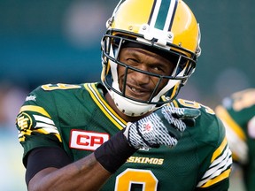 Patrick Watkins was one of trio of former Eskimos starters whose contract expired on Tuesday. Offensive lineman D'Anthony Batiste, receiver Chris Getzlaf were the others.