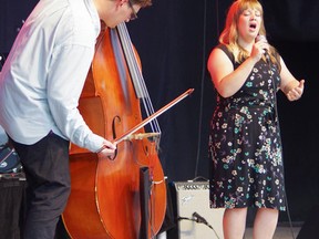last year’s winners, Laura Swankey and Andrew Furlong, perform on the main stage at the Jazz Sudbury Festival in 2016. Richard Mende photo